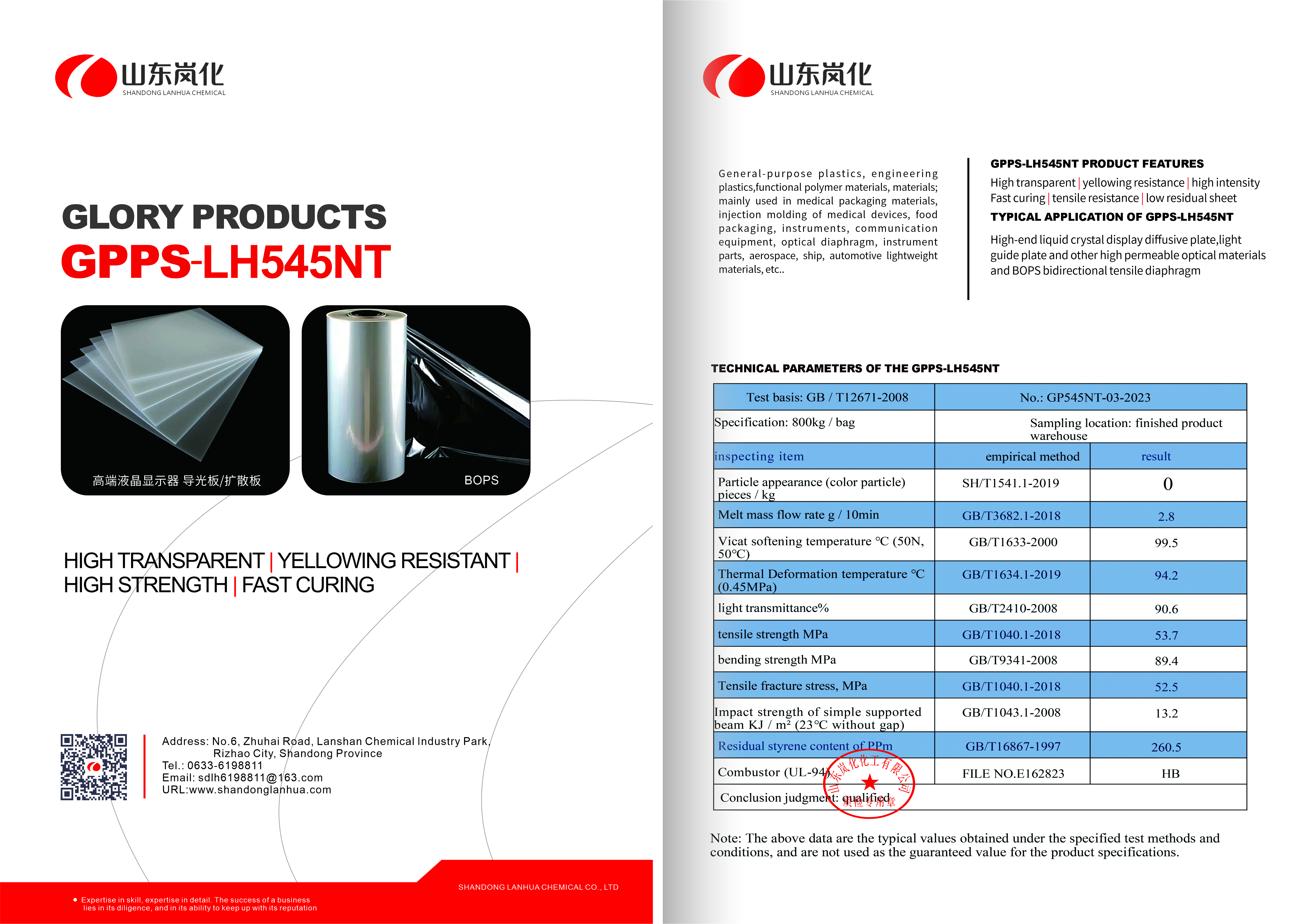 Glory products GPPS-LH545NT